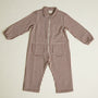 Syd Maroon Stripe Boilersuit Overall